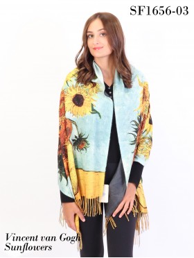 Oil Painting Sunflower Design Fashion Scarf